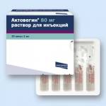 Актовегин раствор для инъекций