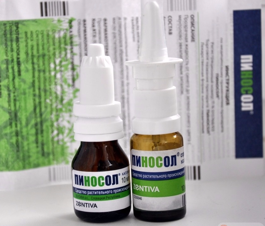 капли и спрей Пиносол