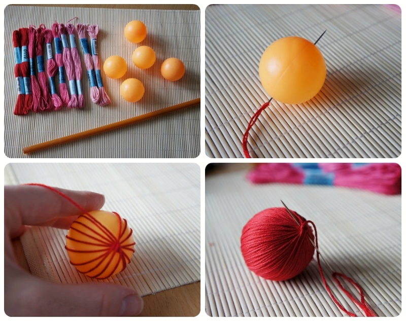 Обмотка шарика для пинг-понга