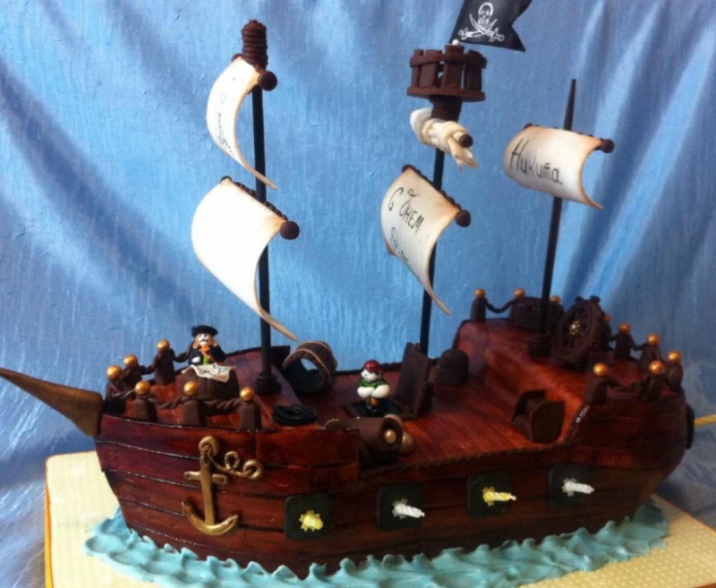 Торт на заказ в виде корабля