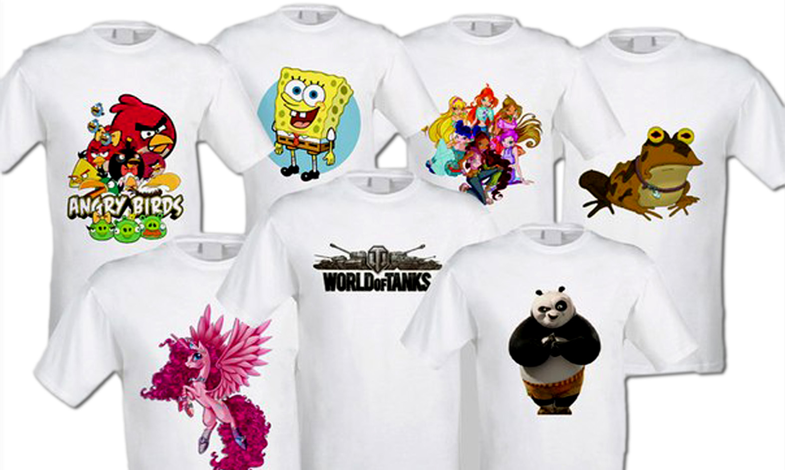 Семь футболок с фотопечатью