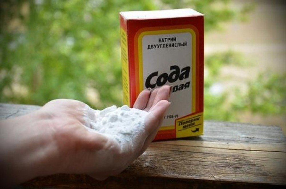 Сода в руках человека