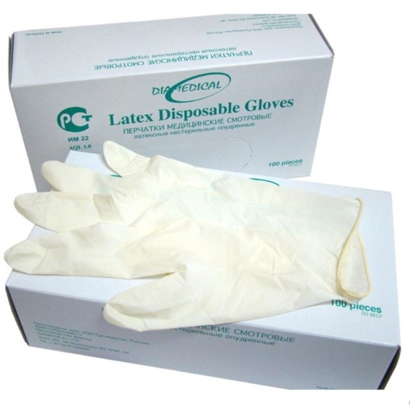 Медицинские перчатки из латекса