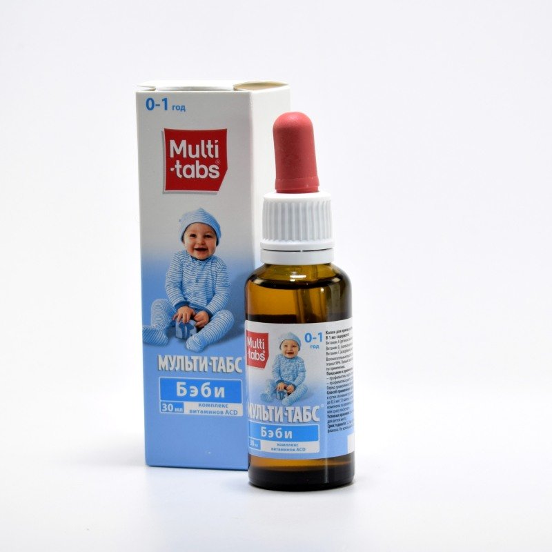 Упаковка и флакон Мульти-табс Бэби
