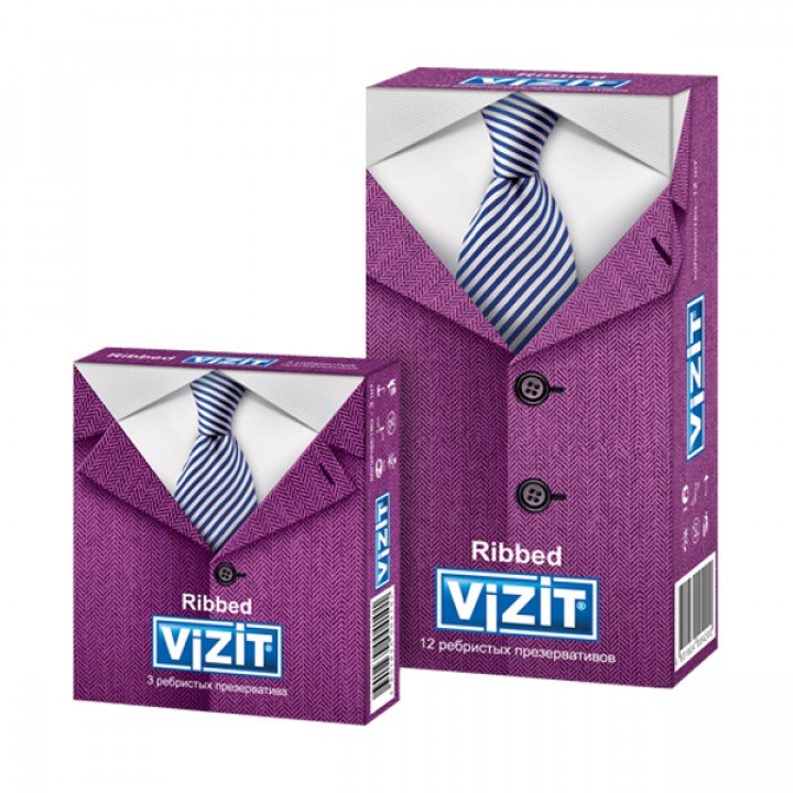 Ребристые презервативы Vizit