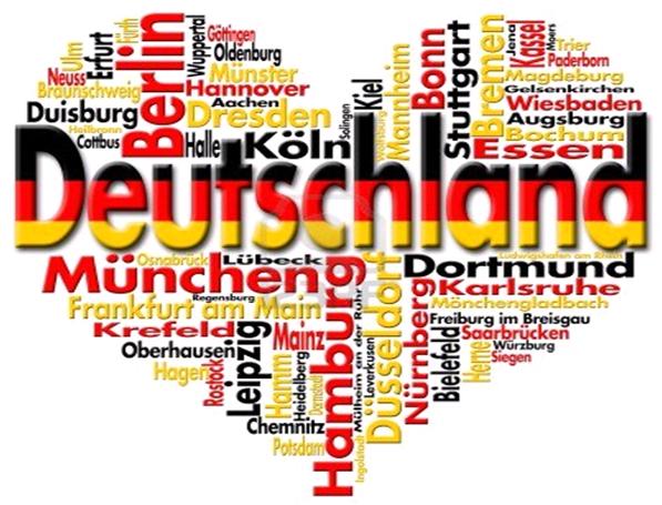 Немецкие слова внутри сердечка