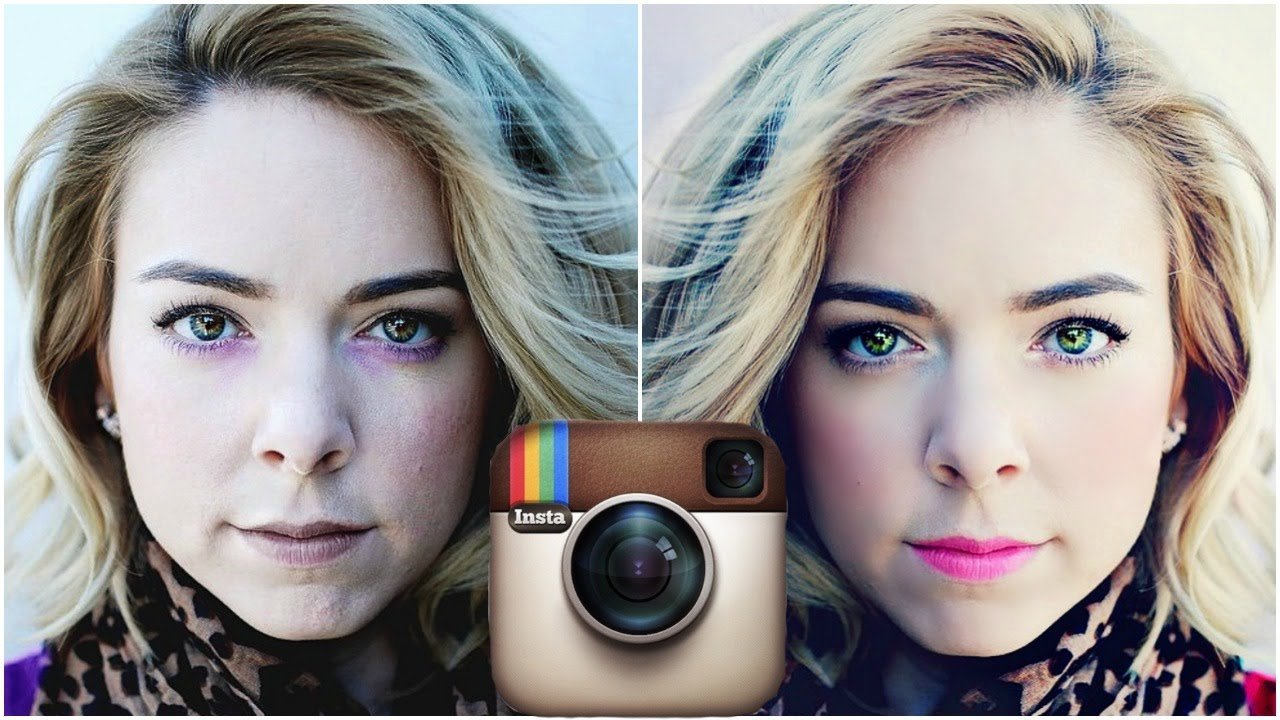 Фото девушки в жизни и в Инстаграме