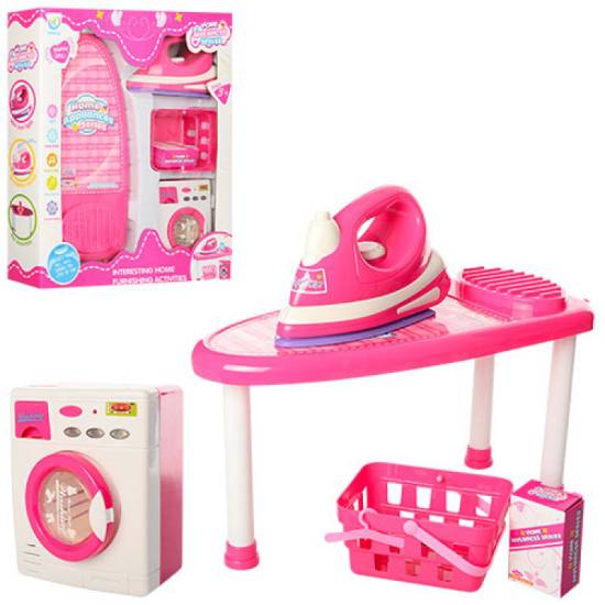 Игровой набор бытовой техники: утюг, гладильная доска, стиральная машинка