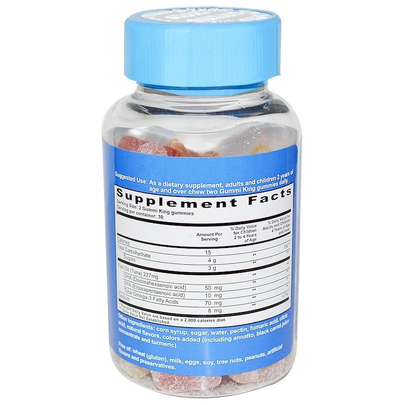 Состав препарата GummiKing DHA Omega-3 Gummi for Kids