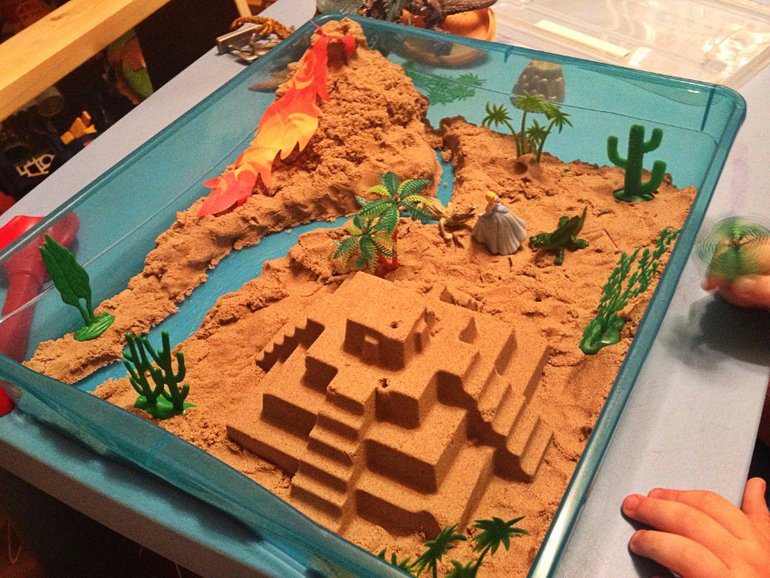 Пейзаж Африки из кинетического песка