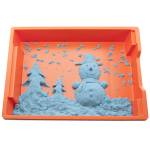 Снеговик с ёлками из кинетического песка