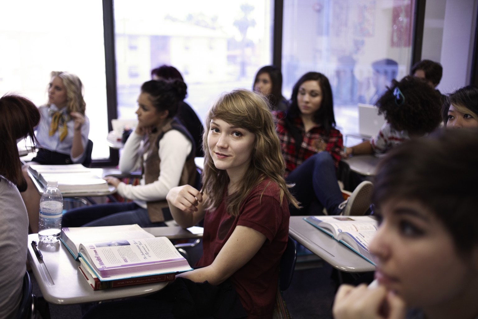 на уроке в американской школе