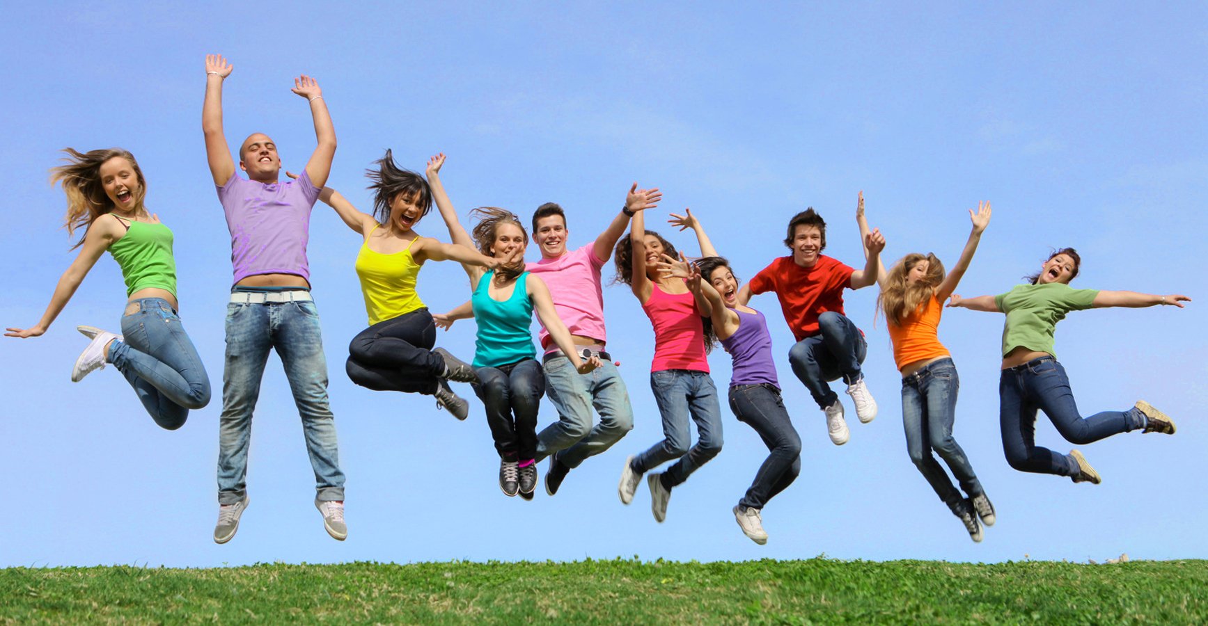 фото подростков в прыжке