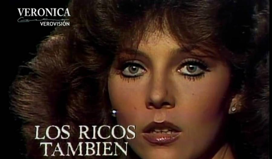 Заставка к телесериалу «Богатые тоже плачут» (лицо актрисы Вероники Кастро)