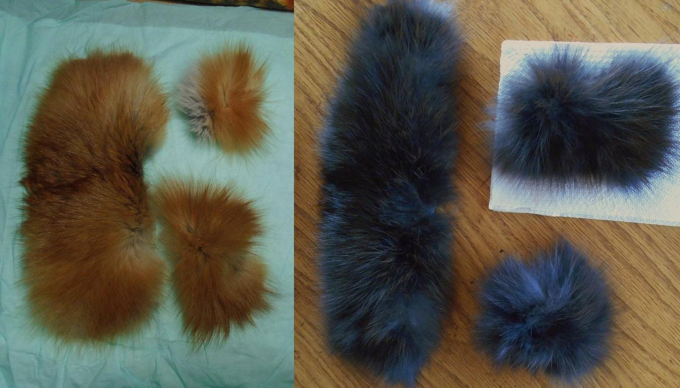 Окрашивание меха: до и после