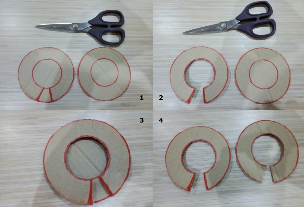 Картонный круг ля изготовления помпона