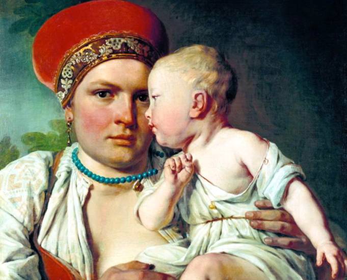 кормилица с ребенком картина