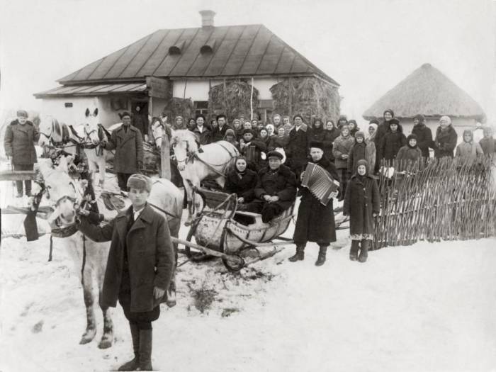 деревенская свадьба черно-белое фото