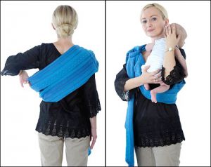 Подготовка к укладыванию малыша в слинг с кольцами